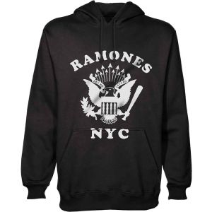 Ramones: Retro Eagle New York City - Black Pullover Hoodie