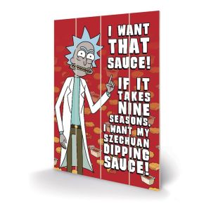 Rick and Morty: Szechuan Sauce Wooden Wall Art (40x59cm)