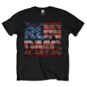 Run DMC: Americana Logo - Black T-Shirt