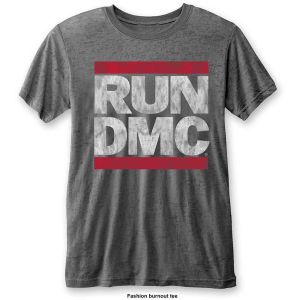 Run DMC: DMC Logo (Burnout) - Charcoal Grey T-Shirt