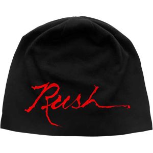 Rush: Logo (Discharge Print) - Black Beanie Hat Preorder