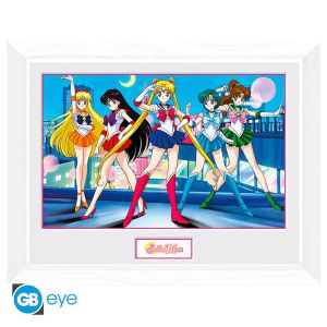 Sailor Moon: "Group" Framed Print (30x40cm) Framed Print (white framecm)