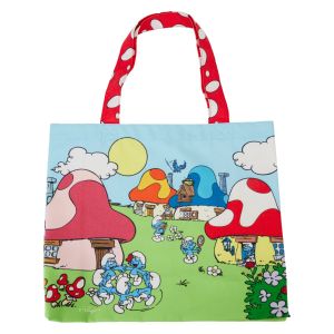 Loungefly: The Smurfs Village Life Canvas Tote Bag Preorder