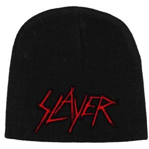 Slayer: Scratched Logo - Black Beanie Hat Preorder