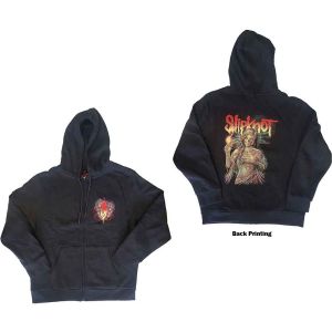 Slipknot: Burn Me Away (Back Print) - Dark Grey Zip-up Hoodie