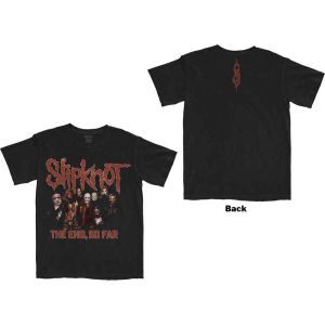 Slipknot: The End, So Far Group Photo (Back Print) - Black T-Shirt