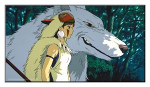 Studio Ghibli: Princess Mononoke Wooden Wall Art (37.5cm x 20.5cm) Preorder