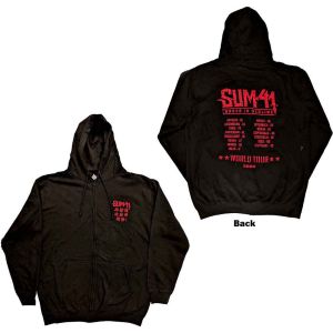 Sum 41: Order In Decline Tour 2020 (Back Print) - Black Zip-up Hoodie