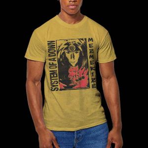 System Of A Down: Reflections (Dip Dye, Mineral Wash, Dye Wash) - Mustard Yellow Mineral Wash T-Shirt