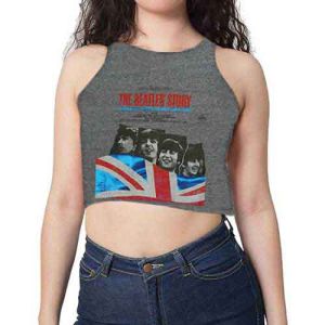 The Beatles: Beatles Story Hotfix (Cropped, Hotfix) - Grey Ladies Vest T-Shirt