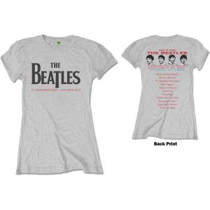 The Beatles: Candlestick Park (Back Print) - Ladies Grey T-Shirt