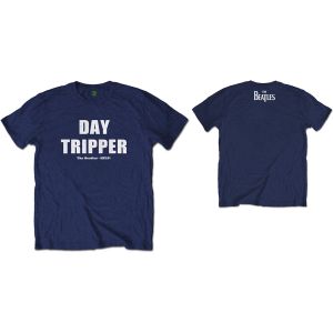 The Beatles: Day Tripper (Back Print) - Navy Blue T-Shirt