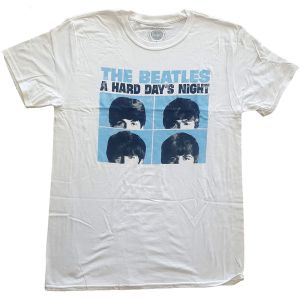 The Beatles: Hard Days Night Pastel - White T-Shirt