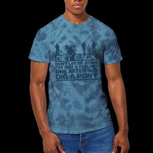 The Beatles: Let it Be Songs (Dip Dye, Dye Wash) - Dip-dye On Light Blue T-Shirt