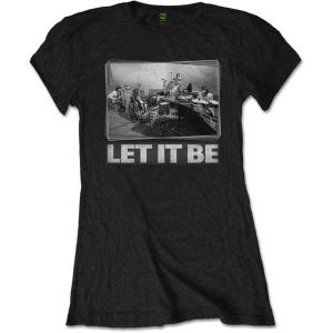 The Beatles: Let It Be Studio - Ladies Black T-Shirt