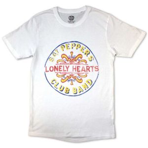 The Beatles: Painted Pepper - White T-Shirt