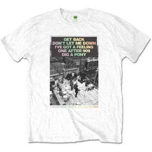 The Beatles: Rooftop Songs Gradient - White T-Shirt