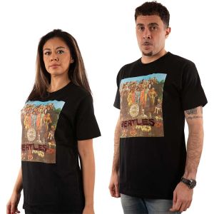 The Beatles: Sgt Pepper (Embellished) - Black T-Shirt