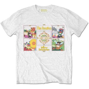 The Beatles: Yellow Submarine Sgt Pepper Band - White T-Shirt