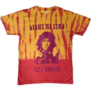 The Doors: Light My Fire (Dip Dye, Dye Wash) - Orange T-Shirt