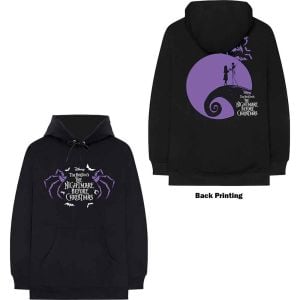 The Nightmare Before Christmas: Moonlight (Back Print) - Black Pullover Hoodie