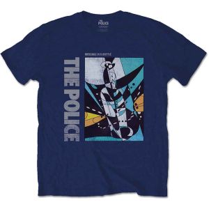 The Police: Message in a Bottle - Navy Blue T-Shirt