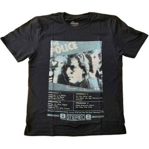 The Police: Reggatta 8 Track - Black T-Shirt