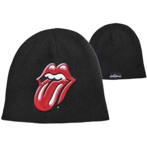 The Rolling Stones: Classic Tongue - Black Beanie Hat Preorder