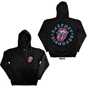 The Rolling Stones: Hackney Diamonds Stars (Back Print) - Black Zip-up Hoodie