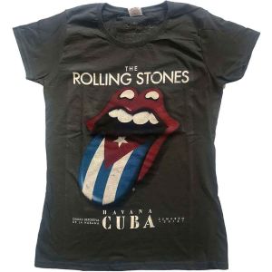 The Rolling Stones: Havana Cuba - Grey Ladies T-Shirt