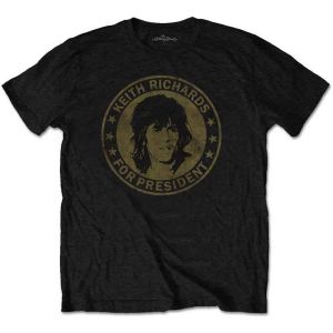 The Rolling Stones: Keith for President - Black T-Shirt