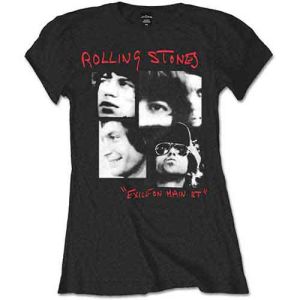 The Rolling Stones: Photo Exile - Ladies Black T-Shirt