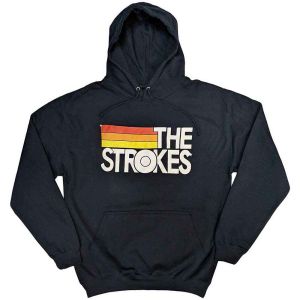 The Strokes: Logo & Stripes - Navy Blue Pullover Hoodie