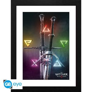 The Witcher: "Signs & Swords" Framed Print (30x40cm)