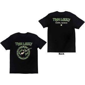 Thin Lizzy: Celtic Ring (Back Print) - Black T-Shirt