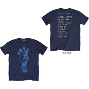 TV On The Radio: Brushstroke Hand (Back Print) - Navy Blue T-Shirt