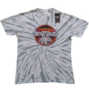 Van Halen: Chrome Logo (Dip Dye, Dye Wash) - Grey T-Shirt