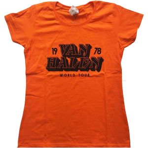 Van Halen: World Tour '78 - Orange Ladies T-Shirt