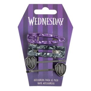 Wednesday: Hair Accessories 4 Pack Purple & Black Preorder