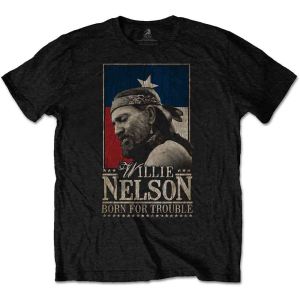 Willie Nelson: Born For Trouble - Black T-Shirt