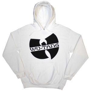 Wu-Tang Clan: Slanted Logo Mono - White Pullover Hoodie