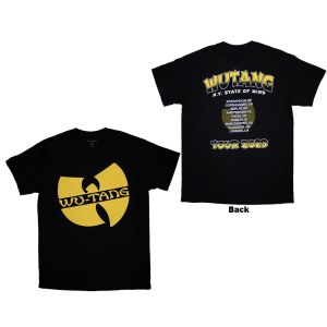 Wu-Tang Clan: Tour '23 Slanted Logo State Of Mind (Back Print) - Black T-Shirt