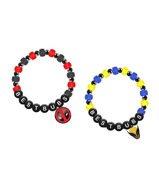 Deadpool 3: Deadpool & Wolverine Best Bubs Beaded Bracelet Set