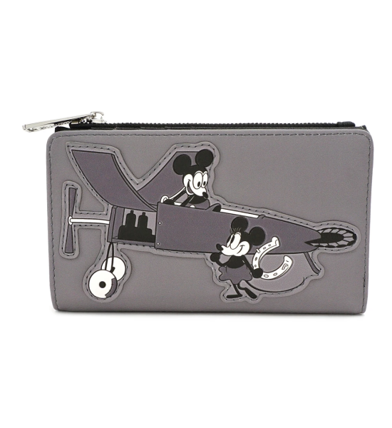 Loungefly Disney Mickey & Minnie Mouse Plane Crazy Flap Wallet