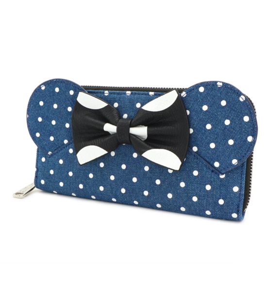 Loungefly Disney Minnie Mouse Denim Zip Around Wallet