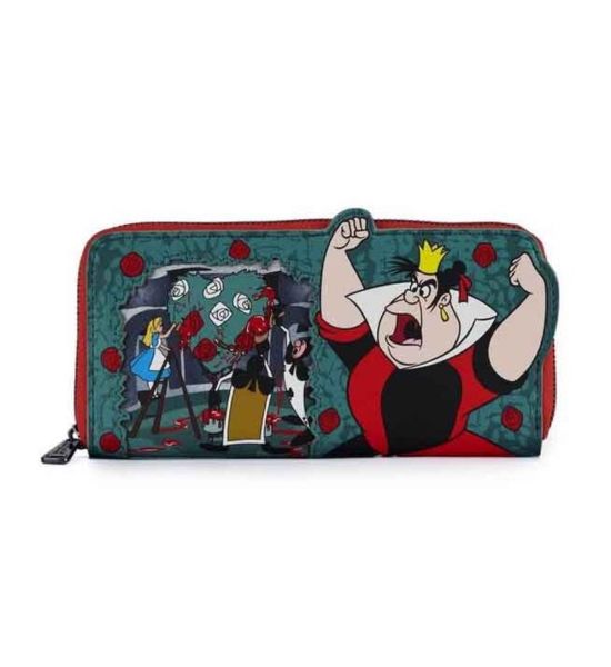 Loungefly Disney Villains Scenes Series Queen Of Hearts Zip Around Wallet