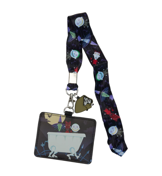 Loungefly Disney The Nightmare Before Christmas Lock, Shock, and Barrel Tub Lanyard with Cardholder