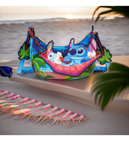 Loungefly: Disney Stitch Camping Cuties Hammock Crossbody Bag