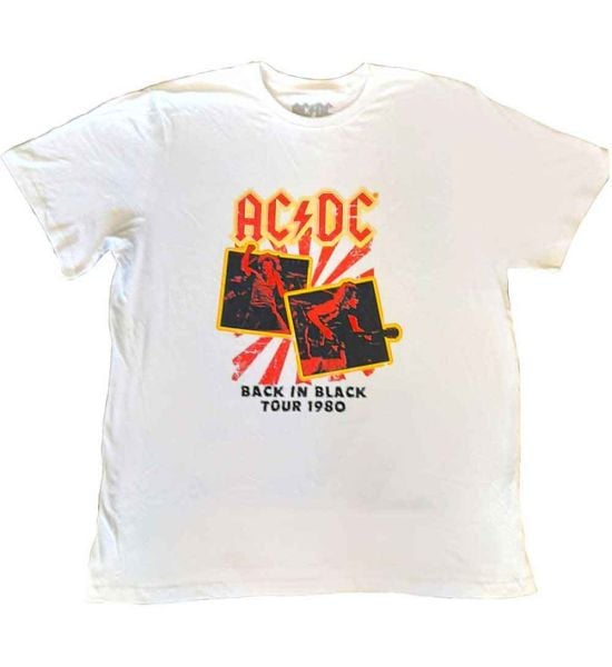 AC/DC: Back in Black Tour 1980 - White T-Shirt