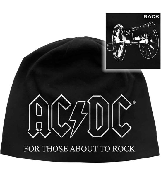 AC/DC: For Those About To Rock (Discharge Print) - Black Beanie Hat Preorder